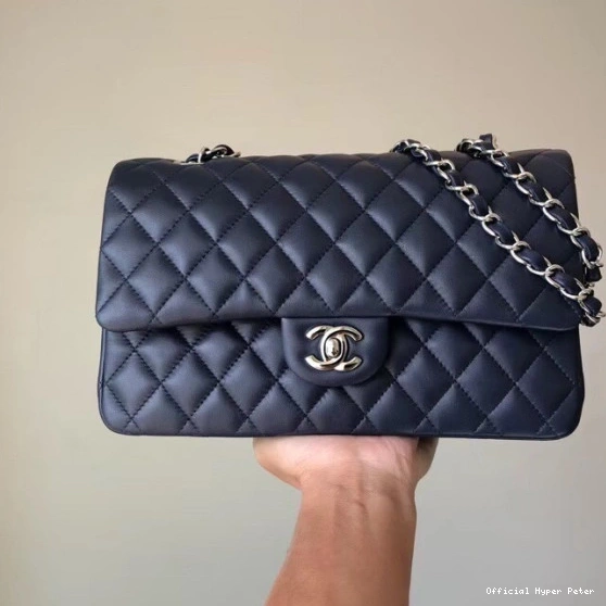 Hyper Peter CHANEL Royalblue With Lambskin Silver 25cm Hardware 0731